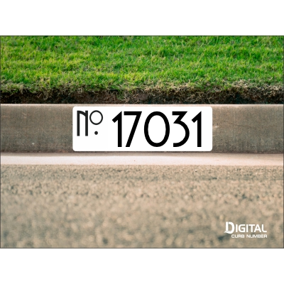 Art Deco Curb Number