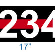 Load image into Gallery viewer, Thin Red Line Flag Curb Number