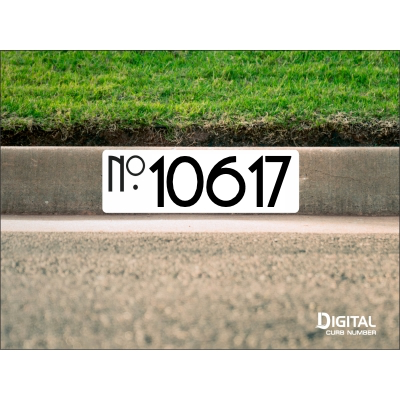 Art Deco Curb Number