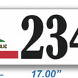 Load image into Gallery viewer, California Flag Curb Number
