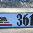 Load image into Gallery viewer, California Flag Curb Number