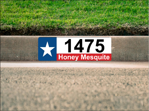 Texas Flag Curb Number/Address