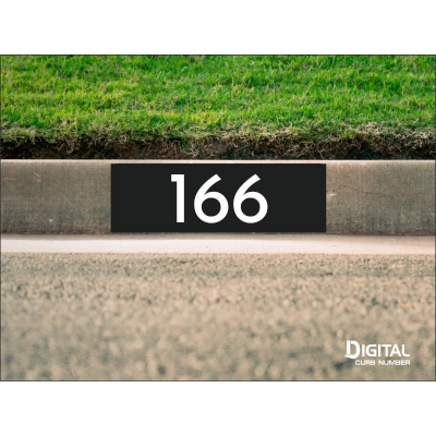 Modern Black Curb Number