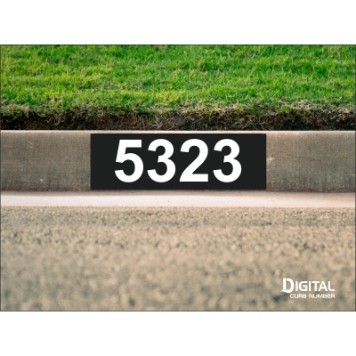 Modern Black Curb Number