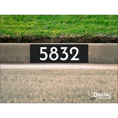 Modern Black Curb Number