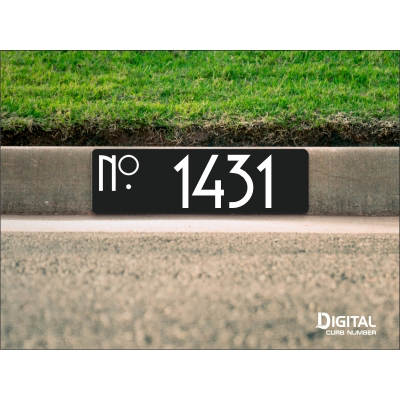 Art Deco Curb Number