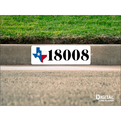 State of Texas Curb Number