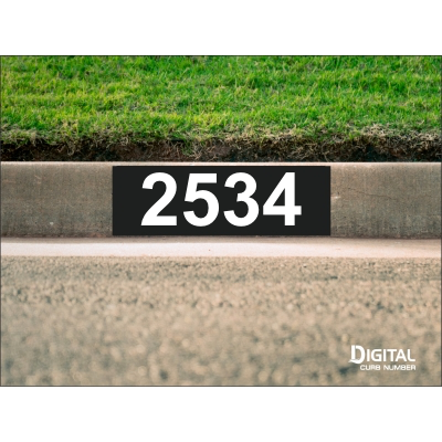 Modern Black Curb Number