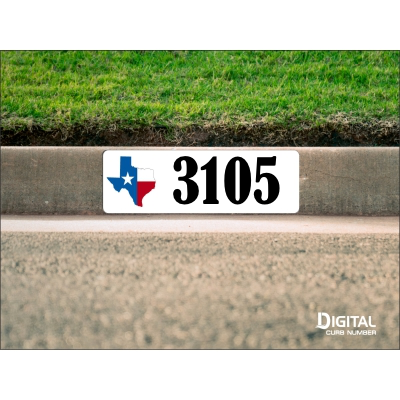 State of Texas Curb Number