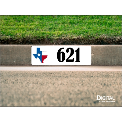 State of Texas Curb Number