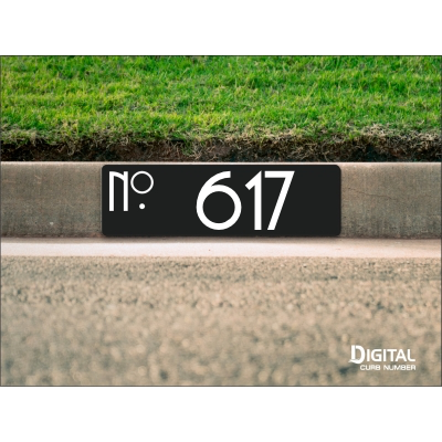 Art Deco Curb Number