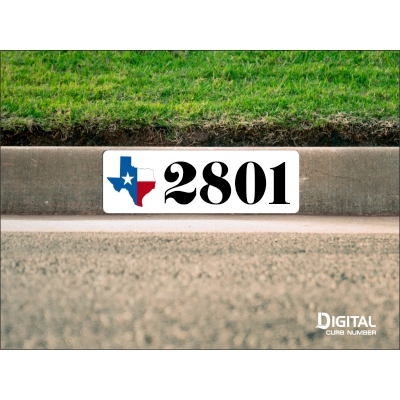 State of Texas Curb Number