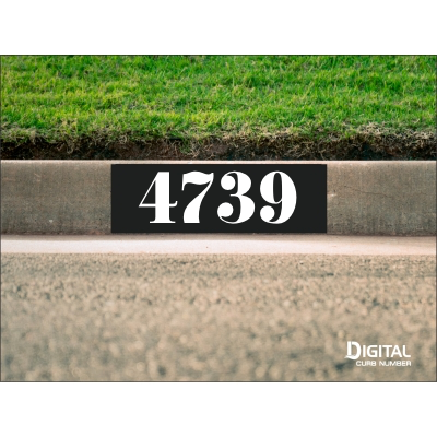 Modern Black Curb Number