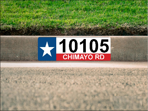 Texas Flag Curb Number/Address