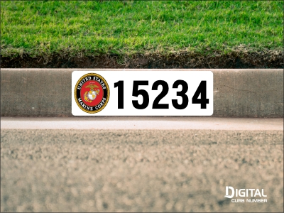 U.S. Marine Corps Curb Number