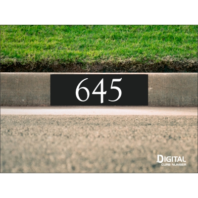 Modern Black Curb Number