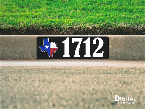 State of Texas Curb Number-Black