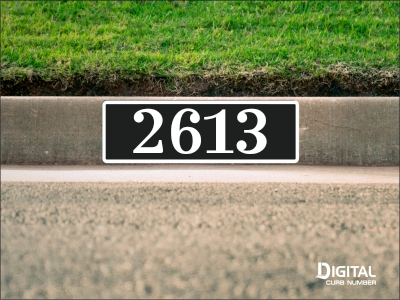 Black Curb Number-Arial