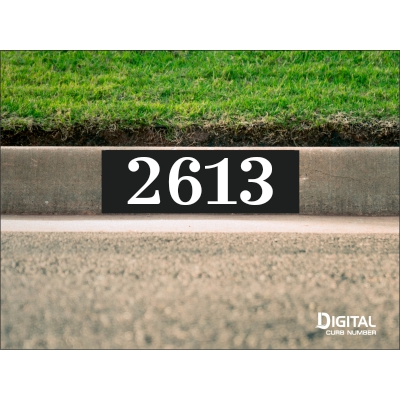 Modern Black Curb Number