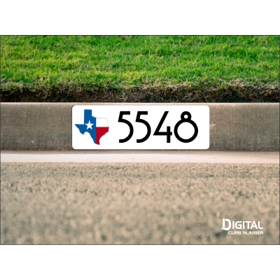 State of Texas Curb Number