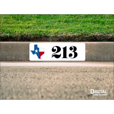 State of Texas Curb Number