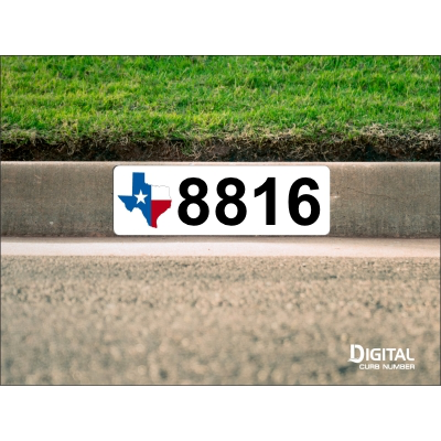 State of Texas Curb Number