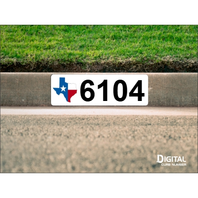 State of Texas Curb Number