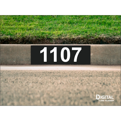 Modern Black Curb Number