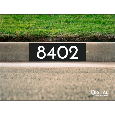 Modern Black Curb Number