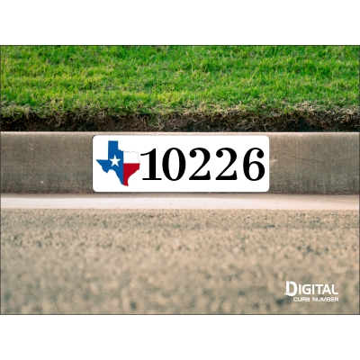 State of Texas Curb Number