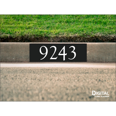 Modern Black Curb Number