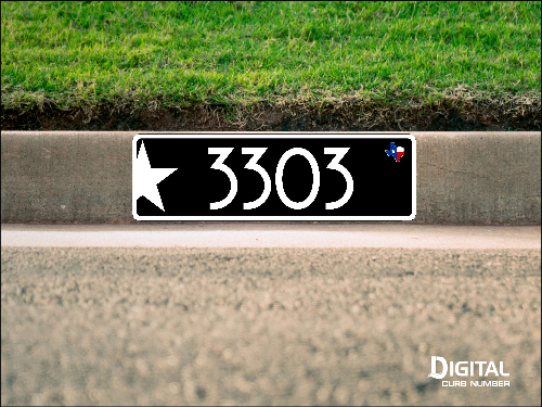 Texas Star Curb Number-Black