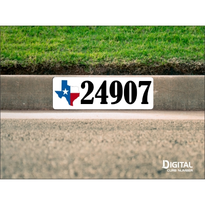 State of Texas Curb Number