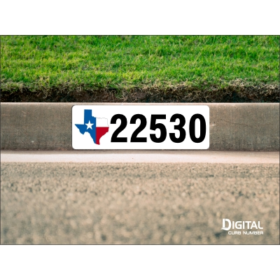 State of Texas Curb Number