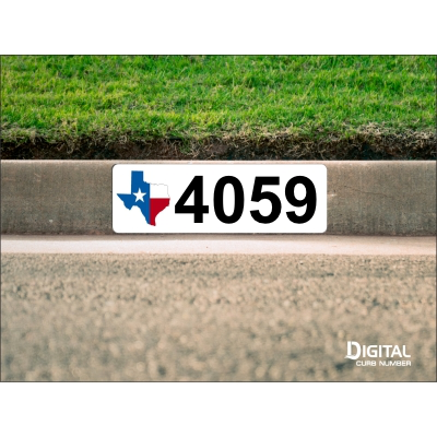 State of Texas Curb Number