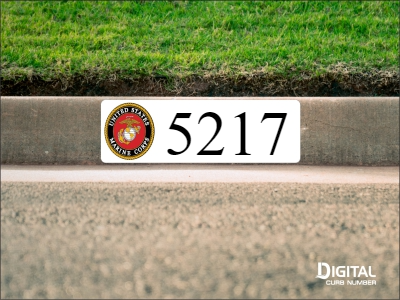 U.S. Marine Corps Curb Number