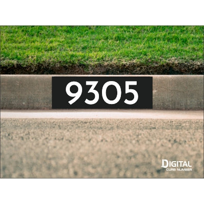 Modern Black Curb Number