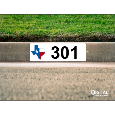 State of Texas Curb Number