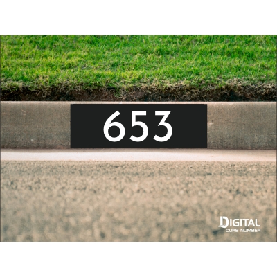 Modern Black Curb Number