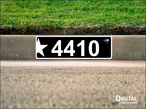 Texas Star Curb Number-Black