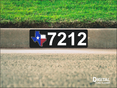 State of Texas Curb Number-Black