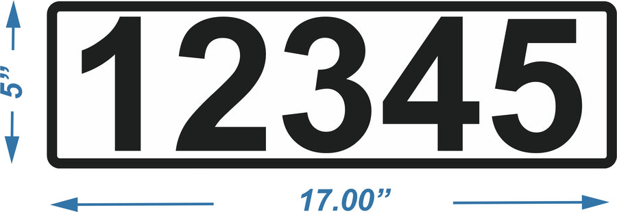 White Curb Number-Arial